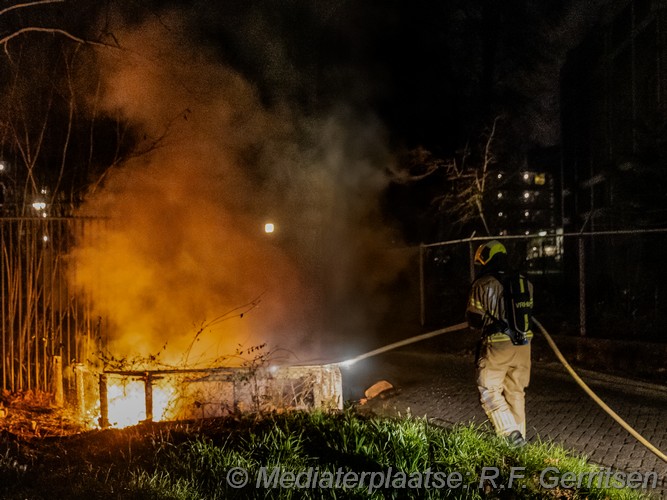 Mediaterplaatse containerbrand kesperstraat gouda 16022025 Image00001