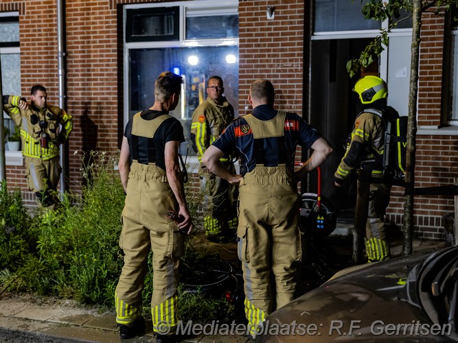 Mediaterplaatse fiets in brand fw reitzstraat gouda 12062025 12062025 BR Wegvervoer FW Reitzstraat Gouda 00007