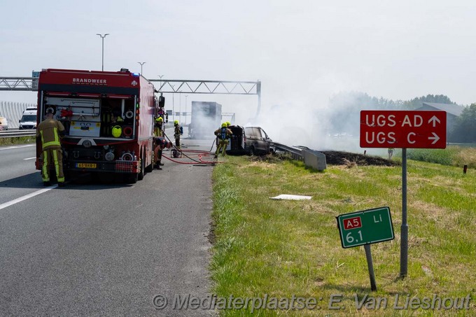 Mediaterplaatse ongeval brand op de A5 hoofddorp 13062025 13062025 ongeval op de A5 snelweg dicht 00010
