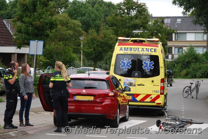 Mediaterplaatse ongeval auto fiets leiderdorp 13082016 Image00002