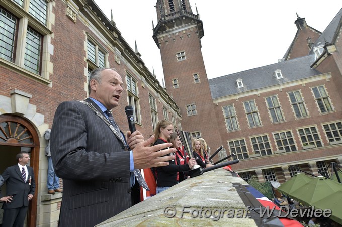 Mediaterplaatse huldiging waterpolo team dames leiden 11062016 Image00004